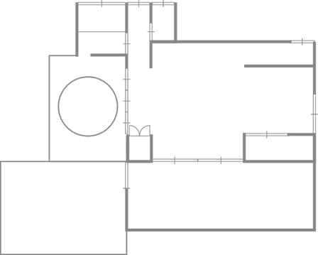 露天風呂付き離れ客室　間取り図