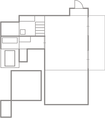 露天風呂付き2階建て離れ　間取り図